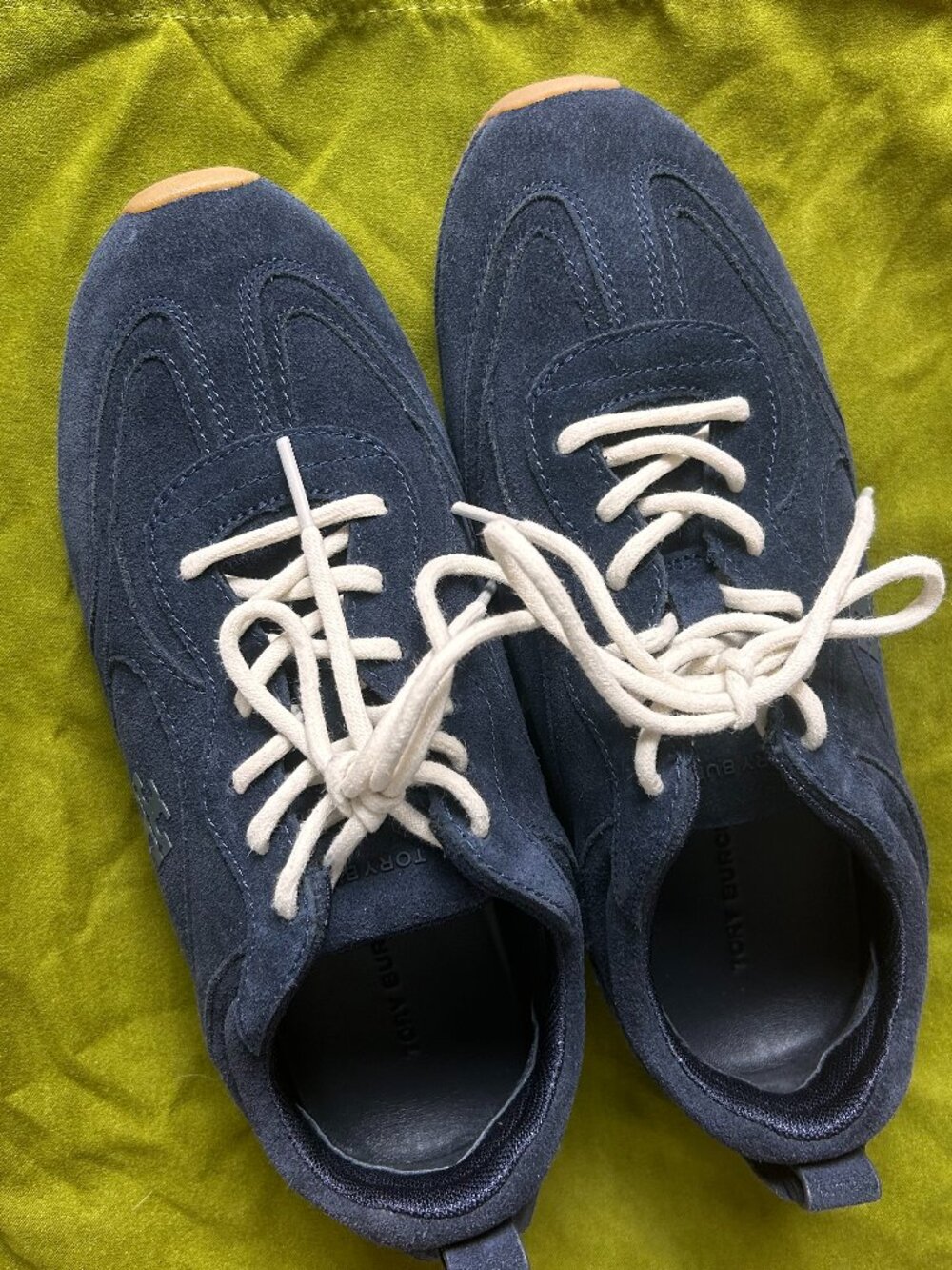 Tory Burch Field Sneakers, Size 6, Navy Blue